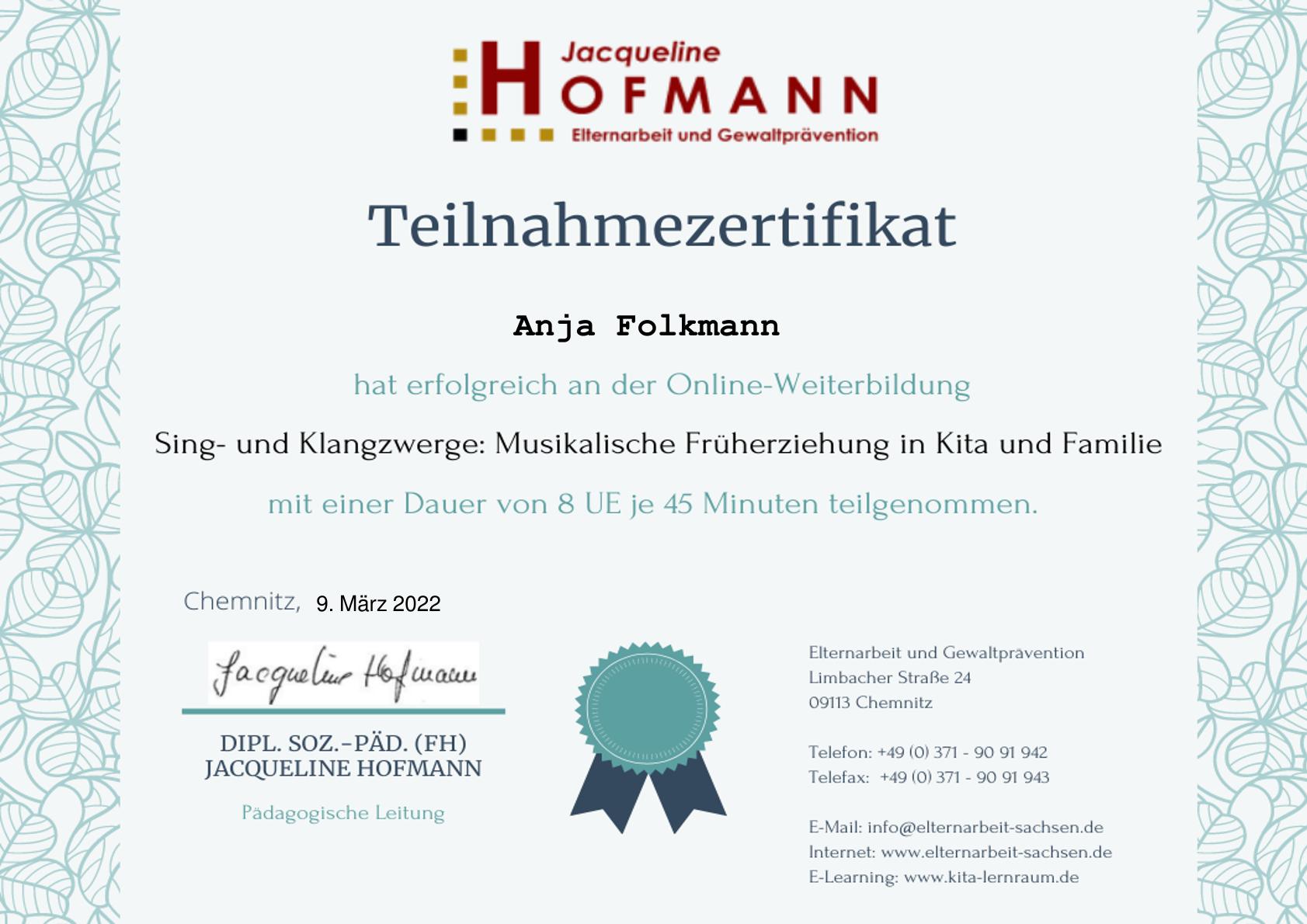 Musikalische Früherziehung