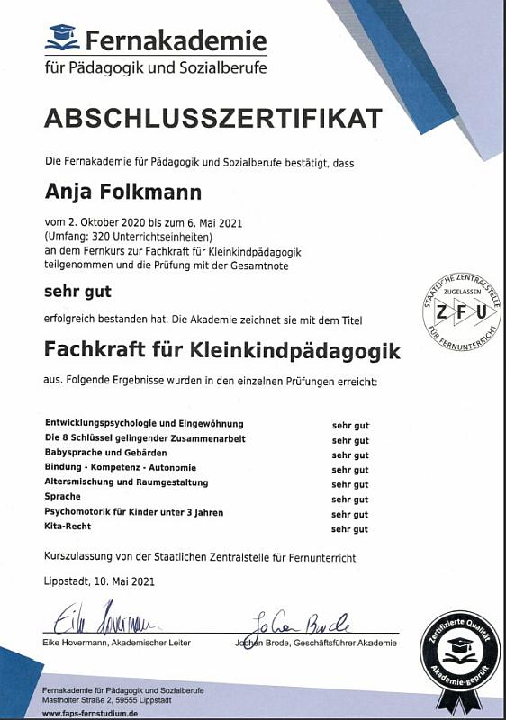 Fachkraft Kleinkindpädagogik